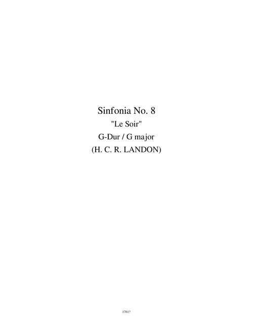 Haydn 8th symphony "Le Soir"