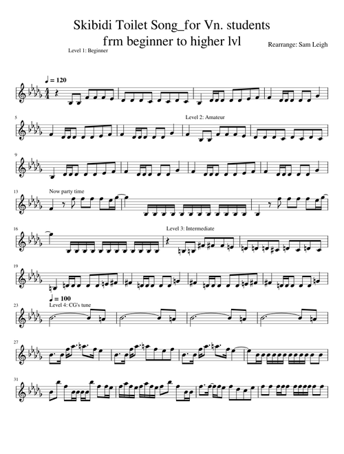 Skibidi Toilet Song – arranged for violin based on DaFuq!?Boom! music