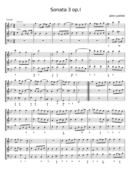 Sonata Op.3 No.12 in G-Dur  - John Loeillet