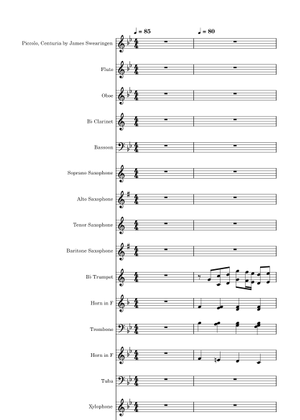 Centuria – James Swearingen Sheet Music for Trombone, Tuba, Flute