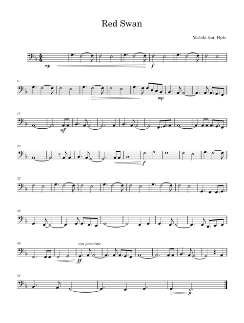 Red Swan – Yoshiki Red Swan Cello solo new