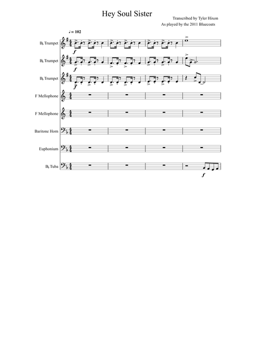 Hey Soul Sister (Bluecoats)
