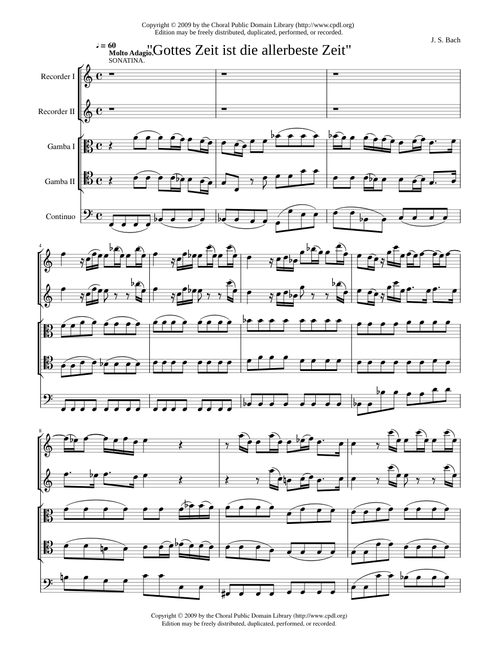Gottes Zeit ist die allerbeste Zeit (Actus tragicus), BWV 106 - Johann Sebastian Bach