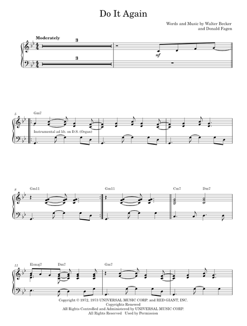 Do it again - Steely Dan (Piano Vocal)