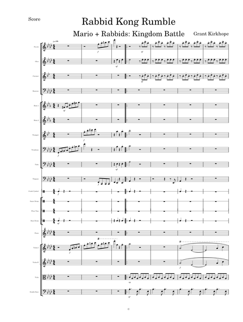Rabbid Kong Rumble (Mario + Rabbids: Kingdom Battle) - Transcribed Score