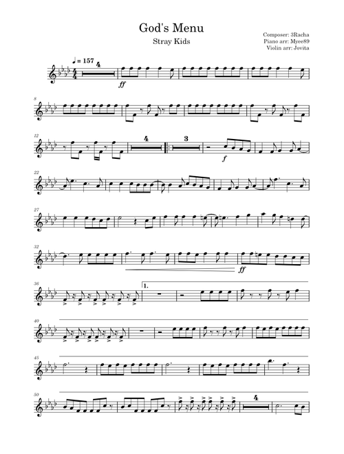 God's Menu (Stray Kids) violin