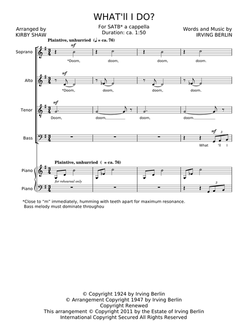 What'll I Do - Irving Berlin