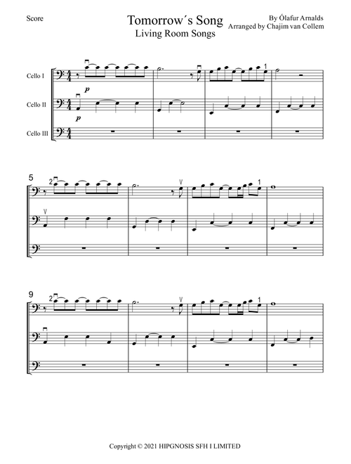 Tomorrow's Song (Arr. Chajim van Collem) - Olafur Arnalds (Small Ensemble)