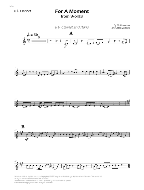 For A Moment (Arr. César Madeira) - Neil Hannon (Clarinet and Piano)