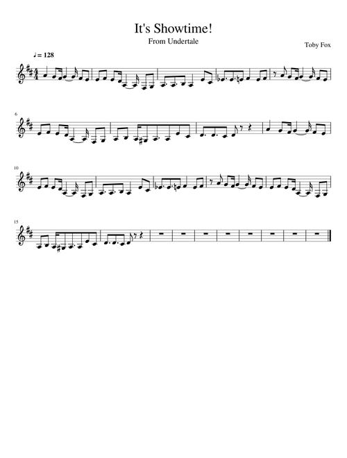 Undertale OST - It's Showtime! /Clarinet Solo/