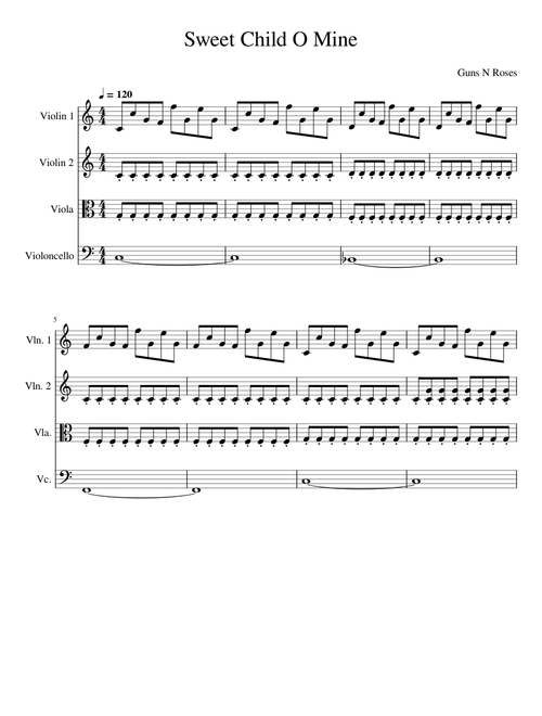 Sweet Child O' Mine  – Guns N' Roses