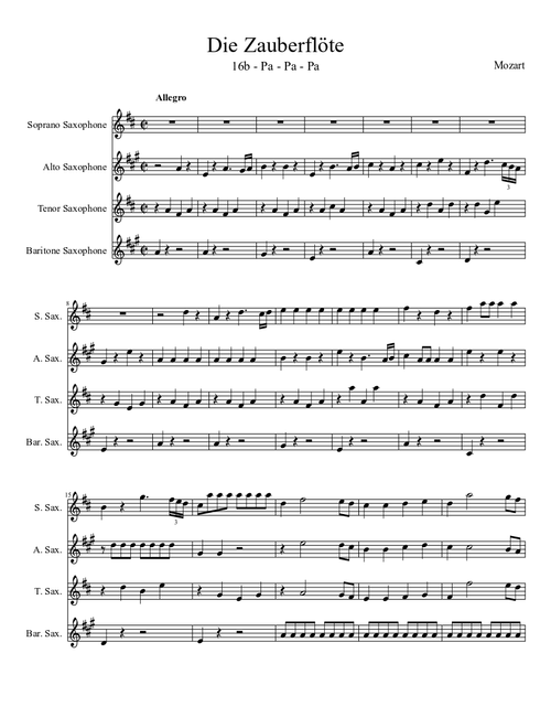 Die Zauberflöte - XVIb Pa-Pa-Pa