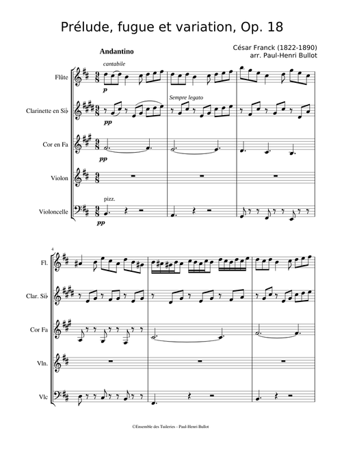 Prelude fugue et variation - Cesar Franck (op. 18 FWV 30)