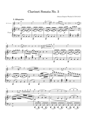 Free Johann Baptist Vanhal sheet music | Download PDF or print on