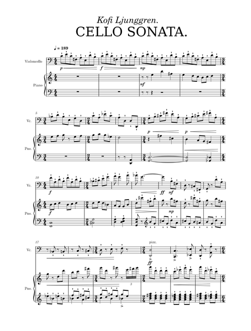 Cello Sonata no 4.