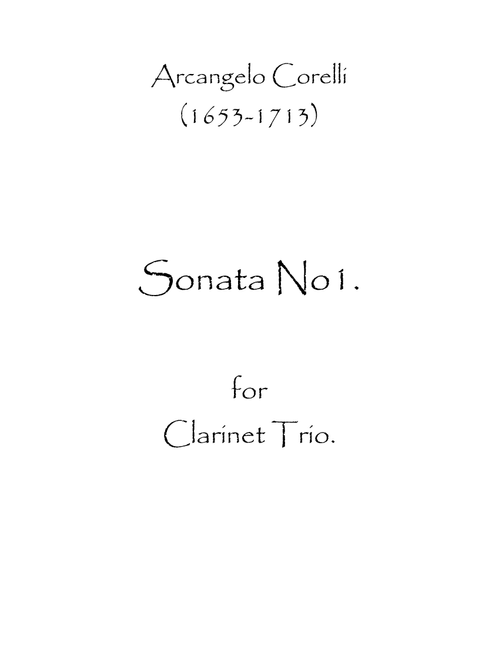 Sonata No.1 (Arr. Spencer Bundy) (Woodwind Ensemble)