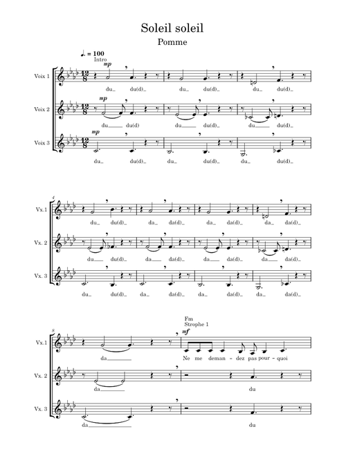 Soleil Soleil – Pomme