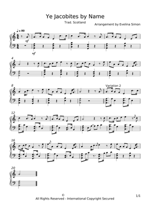 Ye Jacobites by Name Sheet Music for Piano (Solo) easy | MuseScore.com