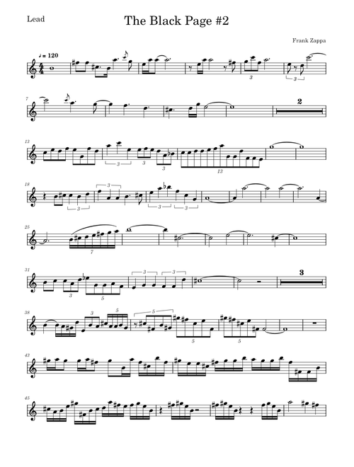 The Black Page 2 - Frank Zappa