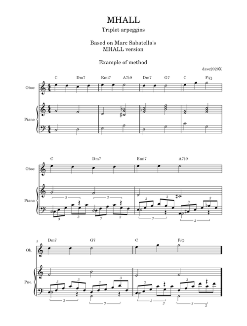 Triplet arpeggios