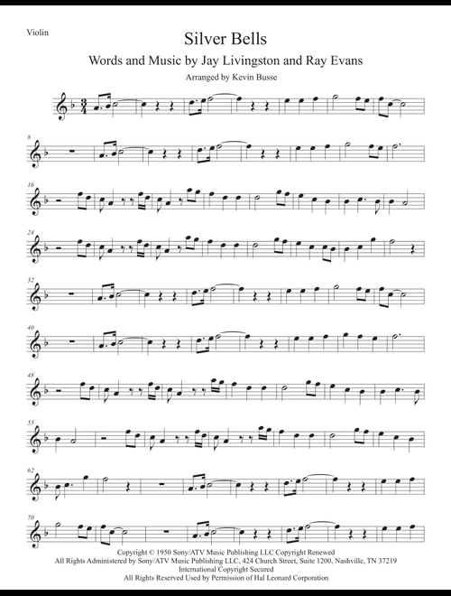 Silver Bells (Arr. Kevin Busse) - Plumb (Violin Solo)