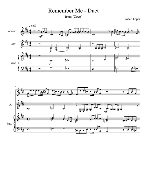 Remember Me - Duet