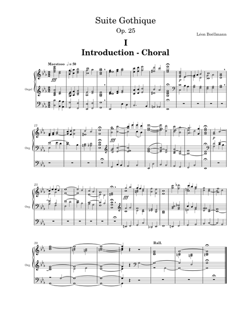 Suite Gothique, Op.25 – Léon Boëllmann