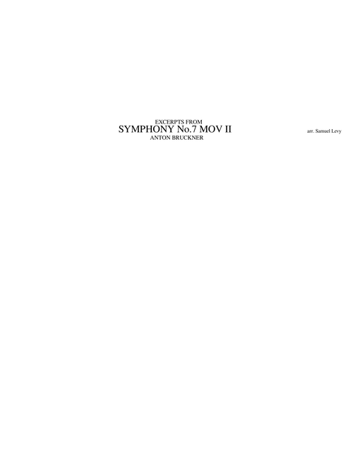 Bruckner Symphony 7 Mvt 2 For Brass Band