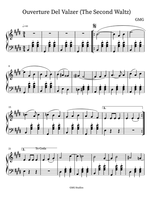 Ouverture Del Valzer (The Second Waltz) - GMG (Instrumental Solo)