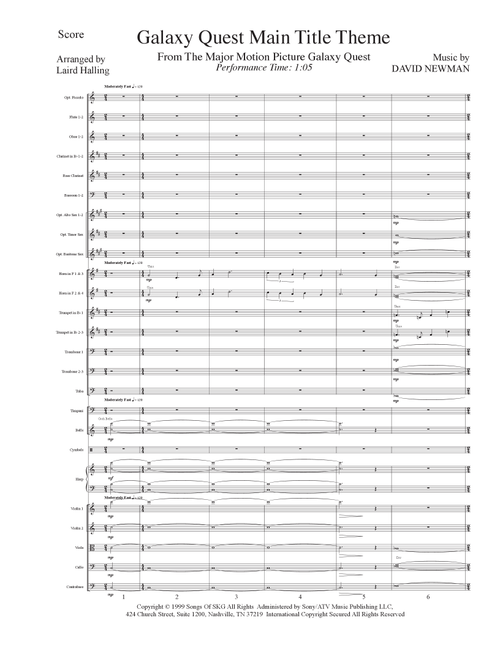 Galaxy Quest Main Title Theme (Arr. Laird Halling) - David Newman (Full Orchestra)