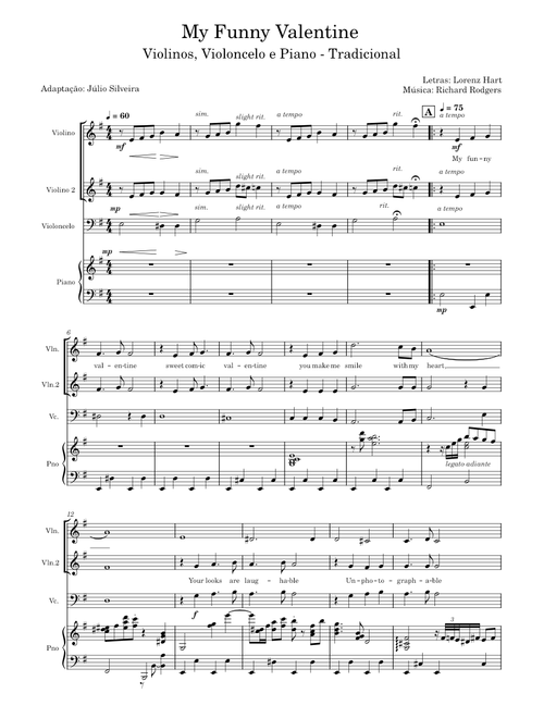 My Funny Valentine Trio de Cordas + Piano