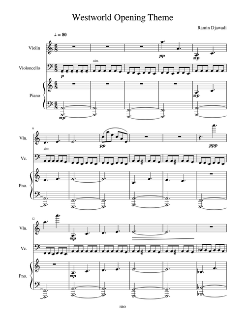 Westworld Opening Theme