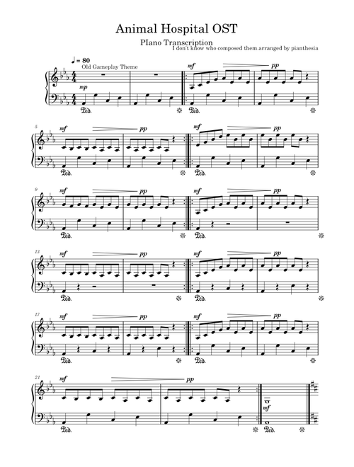 Animal Hospital OST(For Solo Piano)-idk