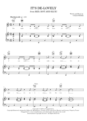Free It's De-Lovely [Lead Sheet] by Cole Porter sheet music
