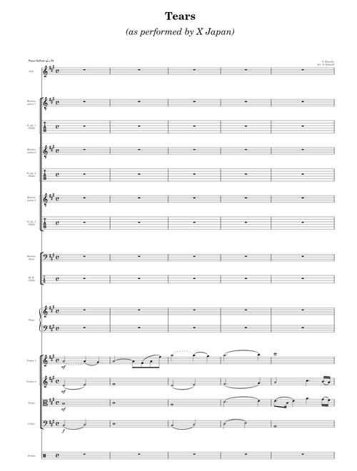 X Japan Ballad Collection sheet music by atomadde | Play, print