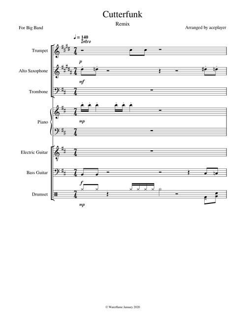 Clutterfunk - Waterflame|Arranged For Big Band