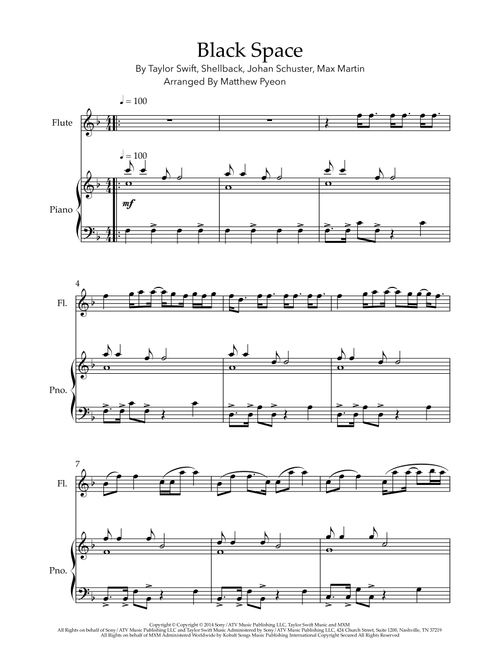 Blank Space (Arr. Matthew pyeon) - Taylor Swift (Flute and Piano)