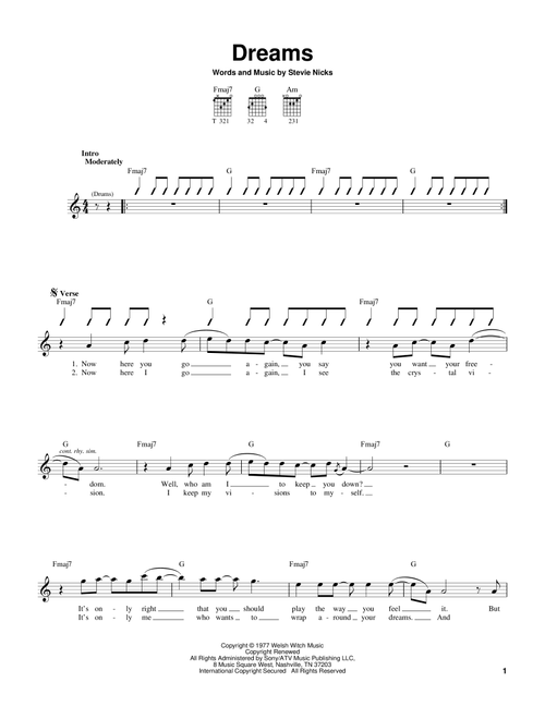 Dreams - Fleetwood Mac (Easy Guitar)