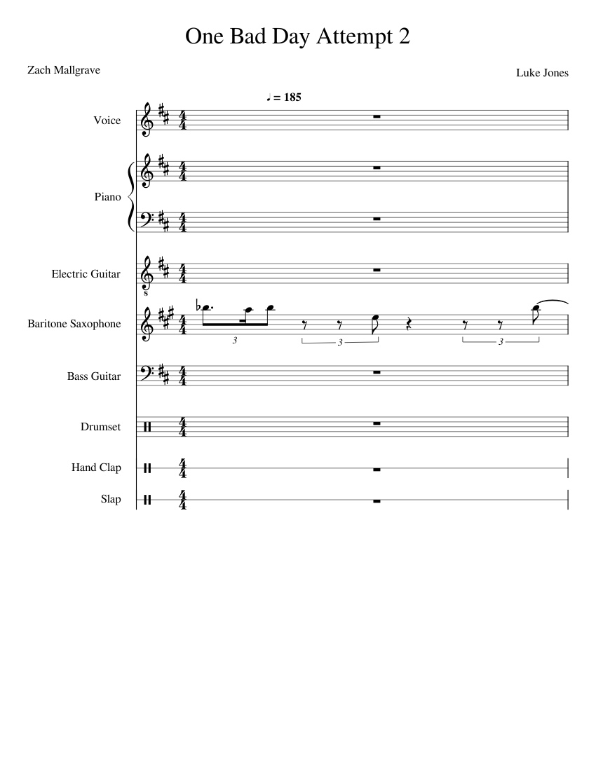 Big Buisness Bad Guy Sheet music for Piano, Vocals, Saxophone baritone