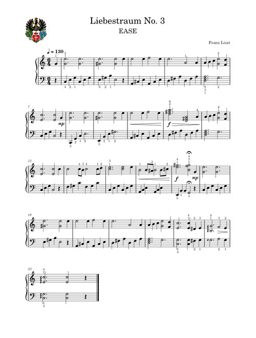 Liebestraum No3 – Franz Liszt ease