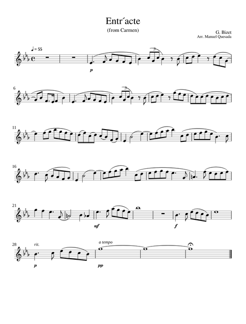 Entr'acte from Carmen – Georges Bizet