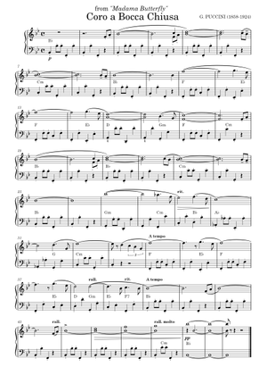 Madama Butterfly Sheet Music for Piano, Vocals (Piano-Voice