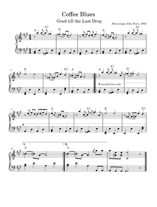 Coffee Blues - Mississippi John Hurt