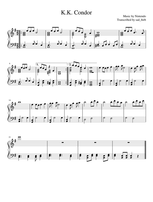 K.K. Condor - Animal Crossing (Piano)
