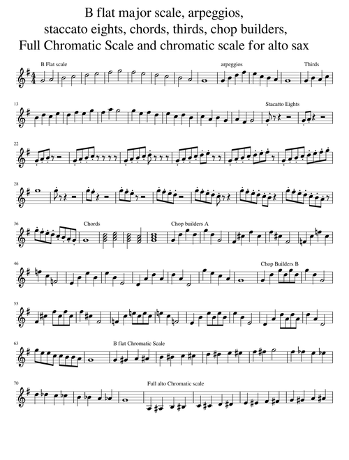 Alto Saxophone Warm Ups