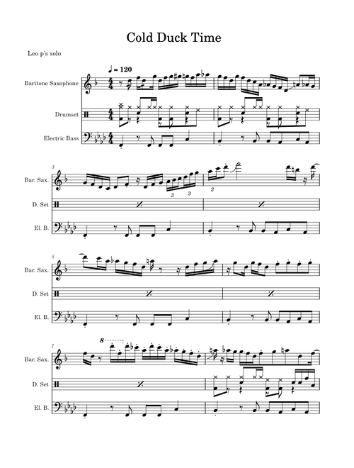 Cold duck time – Eddie Harris Cold duck time - Leo P solo