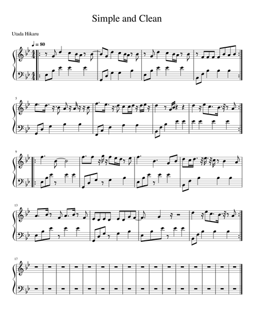 Simple and Clean by Utada Hikaru
