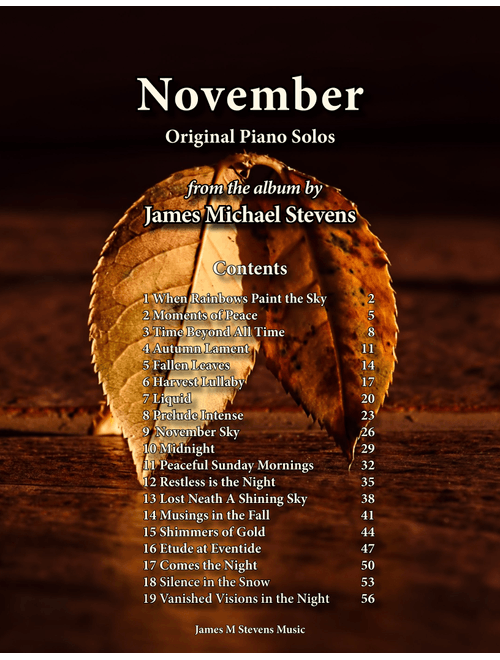 November Piano Book (Arr. James Michael Stevens) (Piano Solo)