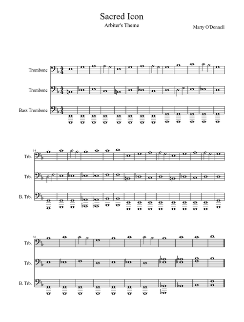 Sacred Icon (Arbiter's Theme) Trombone Trio