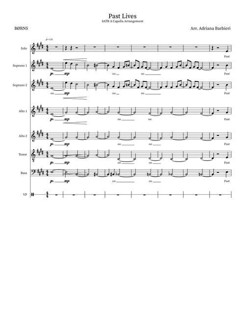 Past Lives (Arr. Adriana Barbieri) - Børns (Choral, SATB)
